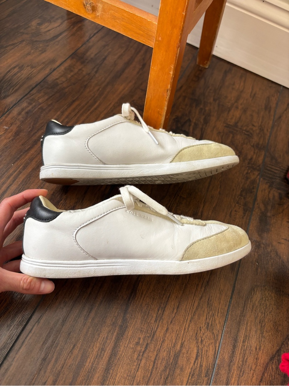 Cole Haan White Leather Sneakers size 6 - Picture 3 of 7